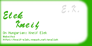 elek kneif business card